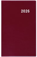 BALOUŠEK Print Gustav PVC weekly 2026, burgundy, 7,5 × 11,5 cm - Planner