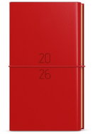 BALOUŠEK TISK Jakub Dueto weekly with notebook 2026, red pocket, 7,5 × 15 cm - Planner