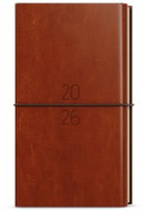 BALOUŠEK TISK Jakub Dueto weekly with notebook 2026, brown pocket, 7,5 × 15 cm - Planner