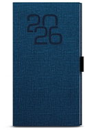 BALOUŠEK Print Jakub Fabric weekly 2026, blue, pocket, 7,5 × 15 cm - Planner