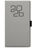 BALOUŠEK Print Jakub Fabric weekly 2026, grey, pocket, 7,5 × 15 cm - Planner