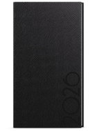 BALOUŠEK TISK Jakub Tora weekly 2026, black, pocket, 7,5 × 15 cm - Planner