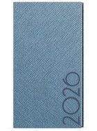 BALOUŠEK TISK Jakub Tora weekly 2026, blue-grey, pocket, 7,5 × 15 cm - Planner