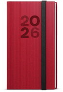 BALOUŠEK TISK Jakub Vigo weekly 2026, red, pocket, 7,5 × 15 cm - Planner