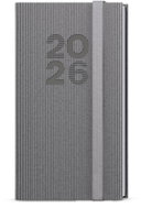 BALOUŠEK TISK Jakub Vigo weekly 2026, grey, pocket, 7,5 × 15 cm - Planner