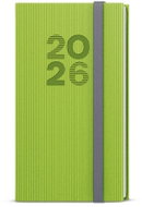 BALOUŠEK TISK Jakub Vigo weekly 2026, green, pocket, 7,5 × 15 cm - Planner