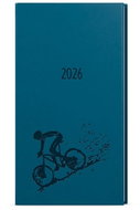 BALOUŠEK Print Jakub Vivella with embossing weekly Kolo 2026, petrol, pocket, 7,5 × 15 cm - Planner