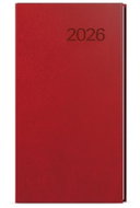 BALOUŠEK Print Jakub Vivella weekly 2026, burgundy, pocket, 7,5 × 15 cm - Planner
