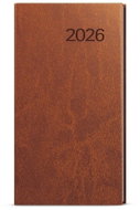 BALOUŠEK TISK Jakub Vivella weekly 2026, brown, pocket, 7,5 × 15 cm - Planner
