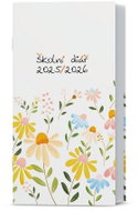 Baloušek Print Clara laminated monthly White 2026, 9 × 17 cm - Planner