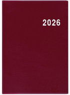 BALOUŠEK TISK Ladislav PVC weekly 2026, burgundy, 7 × 10 cm - Planner