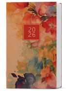 BALOUŠEK Print Marika kraft monthly Watercolour 2026, 9 × 15 cm - Planner