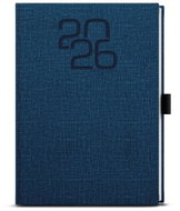 BALOUŠEK Print Oskar Fabric weekly 2026, blue, A5, 14,3 × 20,5 cm - Planner