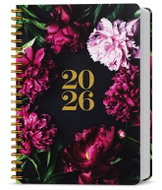BALOUŠEK Print Oskar Lamino Twin wire weekly Peonies 2026, A5, 14,3 × 20,5 cm - Planner
