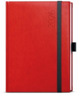 BALOUŠEK Print Oskar Reno weekly 2026, red, A5, 14,3 × 20,5 cm - Planner