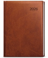 BALOUŠEK Print Oskar Vivella weekly 2026, brown, A5, 14,3 × 20,5 cm - Planner