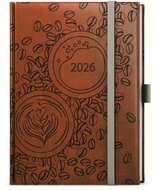 BALOUŠEK Printing Vivella extra 2026 B6 weekly, Coffee - Planner