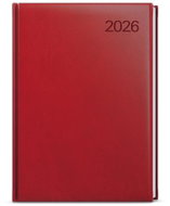 BALOUŠEK TISK Tomas Vivella weekly 2026, burgundy, A4, 20 × 28 cm - Planner