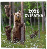 BALOUŠEK Printing Grid Animals 2026, 28,5 × 28,5 cm - Wall Calendar