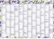 BALOUŠEK Print Annual Lavender 2026, 60 × 42 cm - Wall Calendar