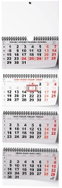BALOUŠEK Print Four-month folded with international holidays 2026, 29,2 × 90 cm - Wall Calendar