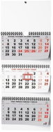 BALOUŠEK Print Three-month folded with international holidays 2026, 29 × 72 cm - Wall Calendar