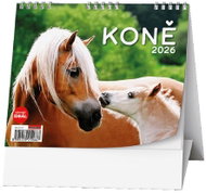 BALOUŠEK Print Ideal Horses 2026, 16,5 × 13,5 cm - Desk Calendar