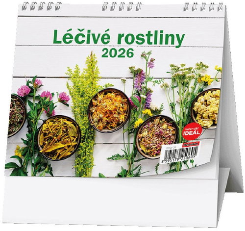 BALOUŠEK Print Ideal Medicinal Plants 2026, 16,5 × 13,5 cm - Desk Calendar - Main image