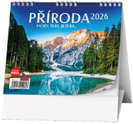 BALOUŠEK Print Ideal Nature, mountains, rivers, lakes... 2026, 16,5 × 13,5 cm - Desk Calendar