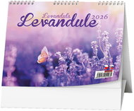 BALOUŠEK Print Lavender 2026, 21 × 15 cm - Desk Calendar