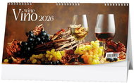 BALOUŠEK Print Wine 2026, 30 × 15 cm - Desk Calendar