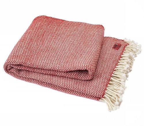 Balkanova Wool blanket Marina merino - red 200x150cm - Blanket - Main image