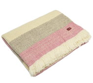 Balkanova Vlněná deka Karandila IX šedé a růžové pruhy 200x150cm - Deka