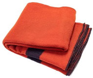 Balkanova Silná vlněná deka Rainbow VII cihlová s černým pruhem 220x160cm - Deka