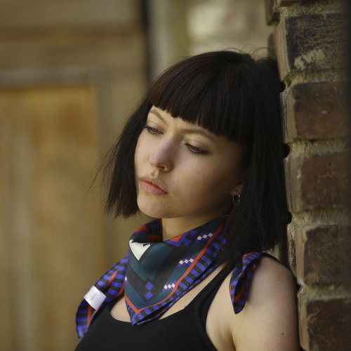Balkanova; Shevitza Silk scarf X teal multicolour - Kerchief - Main image