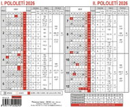 BALOUŠEK Print Planning card 2026, 18 × 15 cm - Desk Calendar
