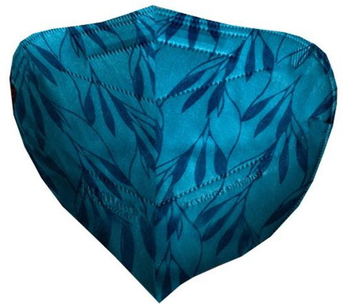 Ballerina Czech NanoRespirator FFP2 - Blue Leaves #32 - Respirator - Main image