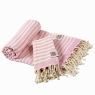 Balkanova – Bavlněná osuška a ručník Portokala V – růžová sada - Towel Set