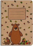 Baloušek Lined print A5 - kraft - Bear - Exercise Book
