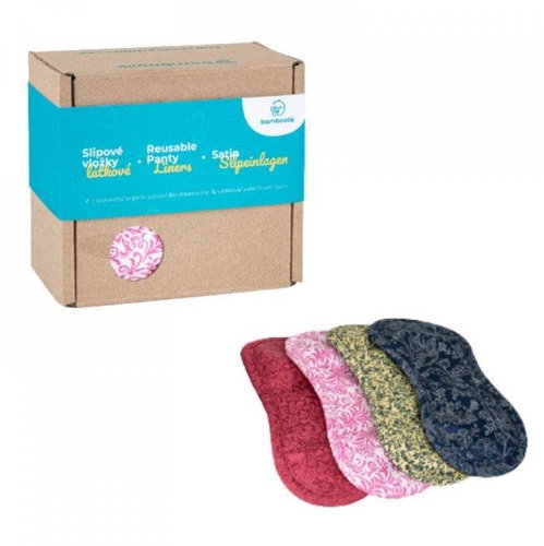 Bamboolik set of cloth sanitary napkins, satin & bio-cotton, in gift box - Panty Liners - Main image