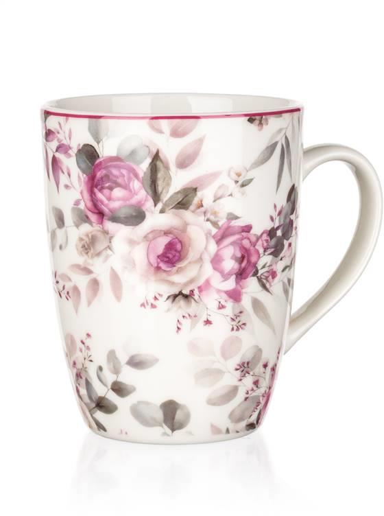 BANQUET ROSE bögre, 350 ml, 6 db