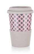 BANQUET Ceramic Mug with Silicone Lid GO, 400ml, Pink, 4 pcs - Mug