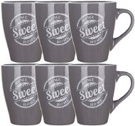 BANQUET SWEET HOME Ceramic  Mug, 310ml, Grey, 6pcs - Mug