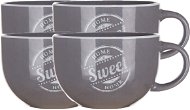 Tasse BANQUET Becher Keramik Jumbo SWEET HOME 730 ml, grau, 4St - Hrnek