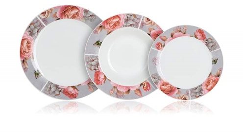 BANQUET ROSETTA, 18pcs - Set of Plates - Main image