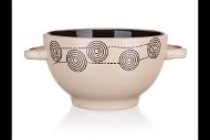 BANQUET SPIRAL Ceramic Bowl with Handle 660ml, Cream, 6 pcs - Bowl