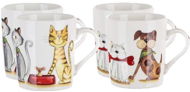 Mug BANQUET DOG and CAT Ceramic Mug 250 ml, two designs, 4 pcs - Hrnek