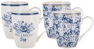 BANQUET FLOWER WB Ceramic Mug 340ml, mixed designs, 4 pcs - Mug
