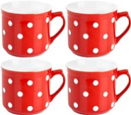 BANQUET Mug ceramic BIG 660ml, red with polka dots - Mug
