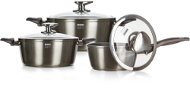BANQUET Set of Pans METALLIC PLATINUM, 6pcs - Cookware Set